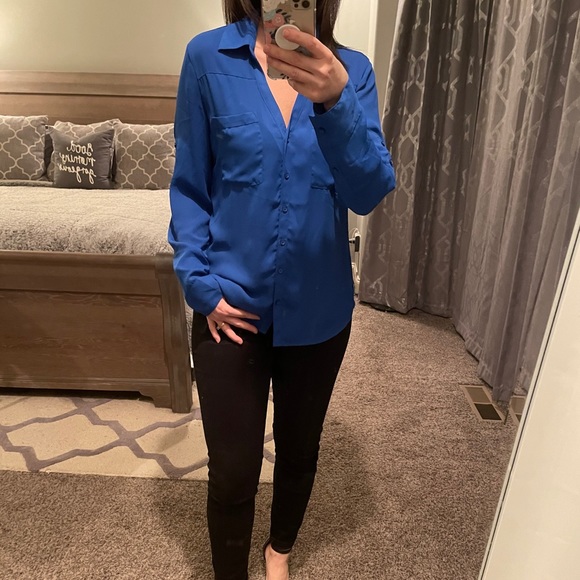 Vibrant Blue Portofino Button Down - Picture 3 of 6